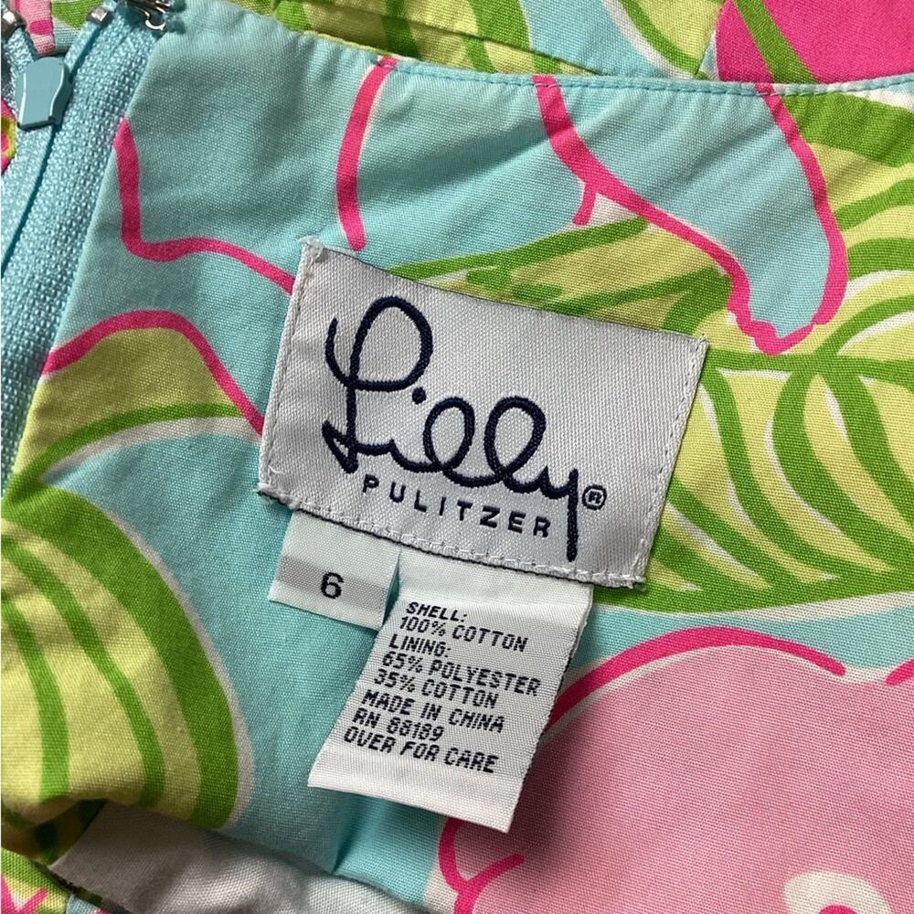VTG Lilly Pulitzer Kolala  Lion Animal Print 100% Cotton Sundress 6 - Picture 4 of 4